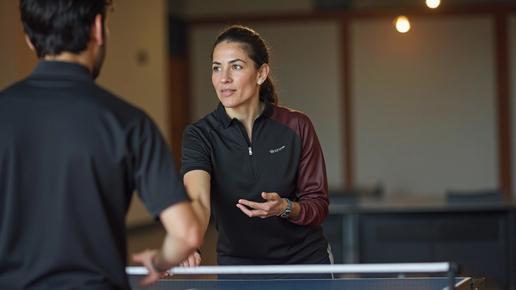 جلسة تدريب نفسي متقدمة تركز على تحسين التركيز والانتباه للاعبي تنس الطاولة العالي المستوى